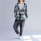 Patterned Hooded Shirt