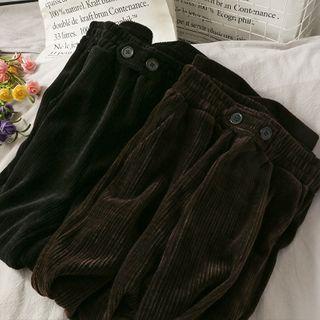 Corduroy Loose-fit Harem Pants