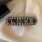 Rhinestone Lettering Hair Clip Love - One Size