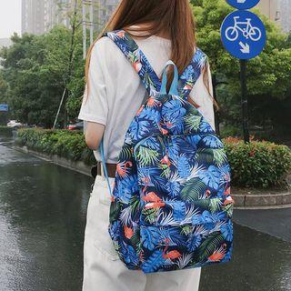 Nylon Floral Backpack