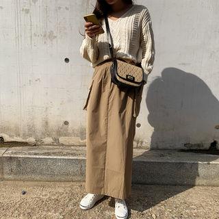 H-line Maxi Cargo Skirt