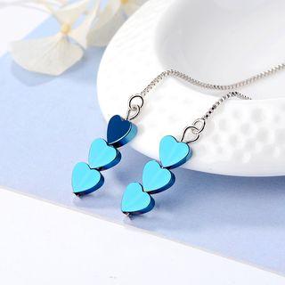 Alloy Heart & Bar Dangle Earring