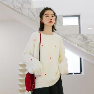 Heart Sweater White - One Size