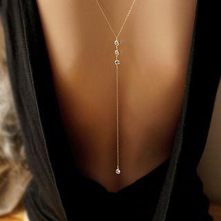 Rhinestone Backdrop Necklace