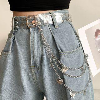 Transparent Pvc Belt / Butterfly Waist Chain / Set