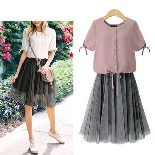 Set: Shirt + Mesh Skirt