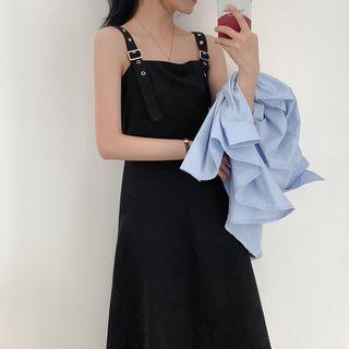 Sleeveless Buckled Midi Dress