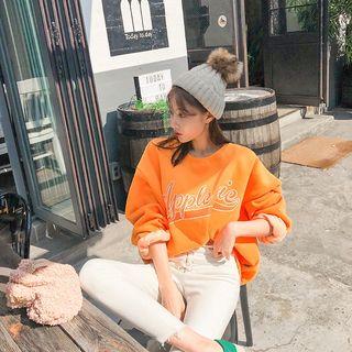 Apple Pie Letter Oversized Sweatshirt