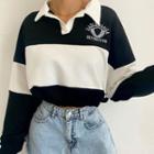 Two Tone Logo Polo Top