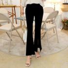 Deep-slit Boot-cut Dress Pants