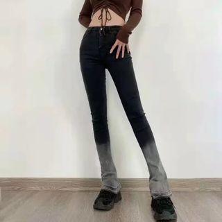 High-waist Gradient Slim-fit Jeans