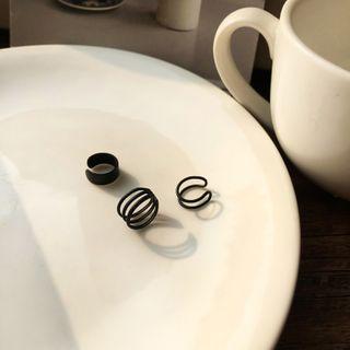 Set Of 3: Alloy Cuff Earring (assorted Designs)