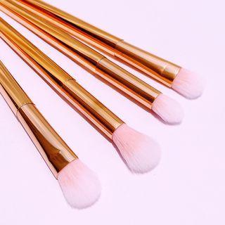Set Of 4: Eye Makeup Brush Rt - 4 Pcs - Rose Gold - One Size