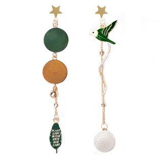 Non-matching Alloy Bird Dangle Earring