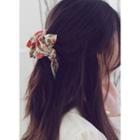 Floral Print Bow Hair Clamp