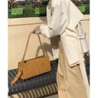 Rectangular Cowhide Shoulder Bag Camel - One Size