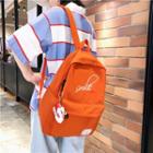 Solid Color English Character Backpack
