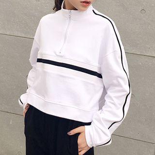 Contrast Zip Sweatshirt