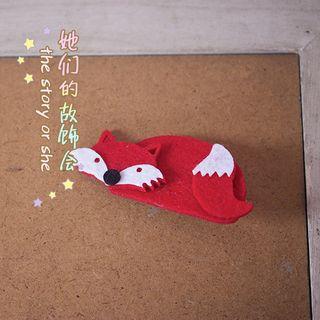 Felt Fox Hair Clip