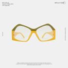 Colorblock Polygon Sunglasses Yellow - One Size