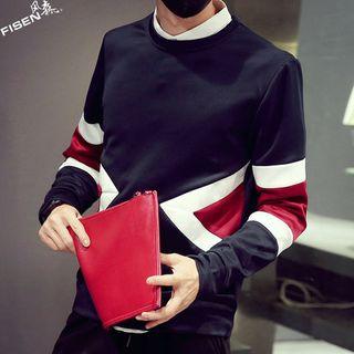 Colour Block Long-sleeve Pullover