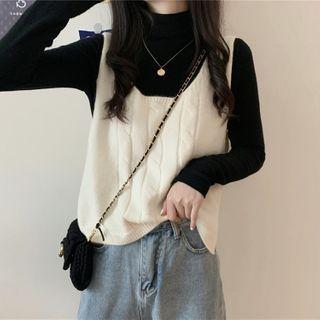 Turtleneck Long-sleeve T-shirt / Sweater Vest