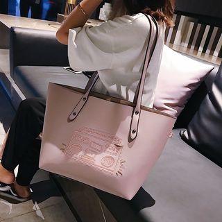 Set: Embroidered Tote + Zip Pouch