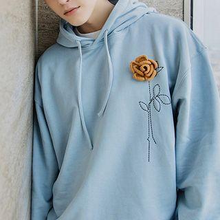 Embroidered Plain Hoodie