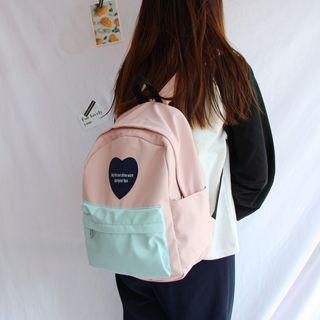 Canvas Heart Applique Backpack