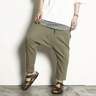 Linen Blend Harem Pants