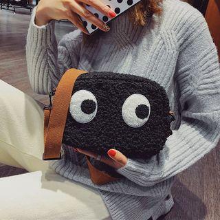 Eye-accent Furry Crossbody Bag