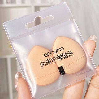 Set Of 2: Powder Puff Set Of 2 - Nude - One Size