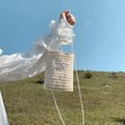 Woven Faux Pearl Strap Bucket Bag Milky White - One Size