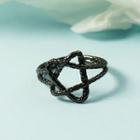 Star Open Ring Black - One Size