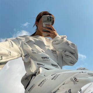 Couple Logo-pattern Sweatshirt