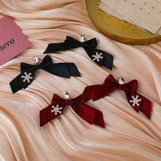 Ribbon Rhinestone Earring
