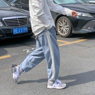 Contrast Stripe Drawstring Sweatpants