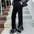 Chain-accent Straight-leg Sweatpants