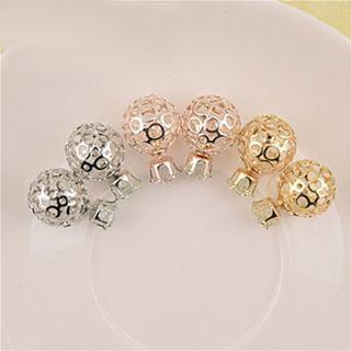 Cz Double Sided Stud Earrings