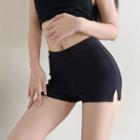 High Waist Slit Hot Pants