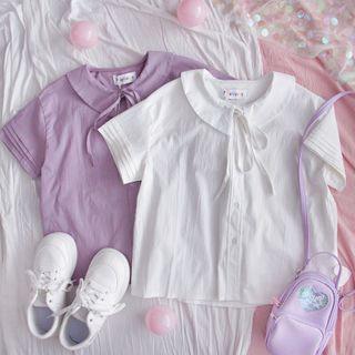 Ribbon Short-sleeve Shirt