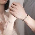 Couple Matching Interlocking Hoop Sterling Silver Bracelet