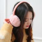 Faux Fur Earmuffs Not Adjustable - Beige - One Size