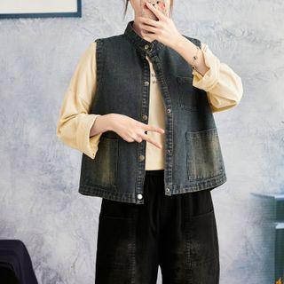 Denim Sweater Vest