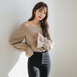 Off-shoulder Tie-back Top
