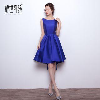 Open Back Sleeveless A-line Cocktail Dress