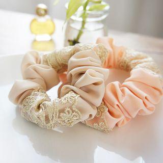 Lace Panel Fabric Hair Tie