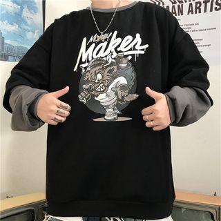 Bull Print Pullover