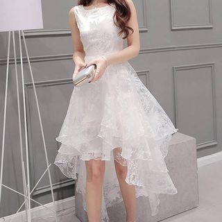 Floral Layered Waterfall Dress