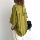 Elbow Sleeve Frilled Blouse